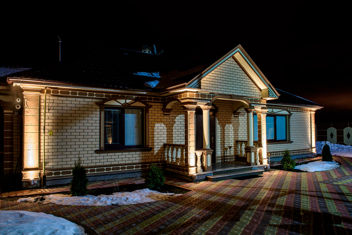 light Lighting Design  country house Project освещение архитектурная подсветка Прожекторы калуга