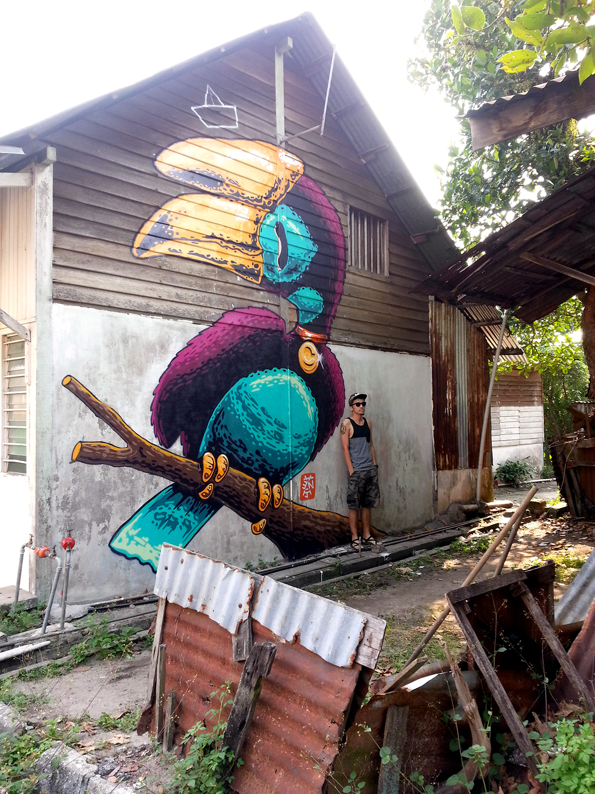 hornbill heritage building Spraycan Mural