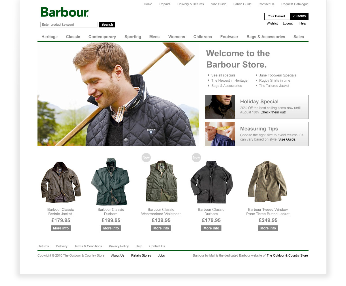 barbour by mail