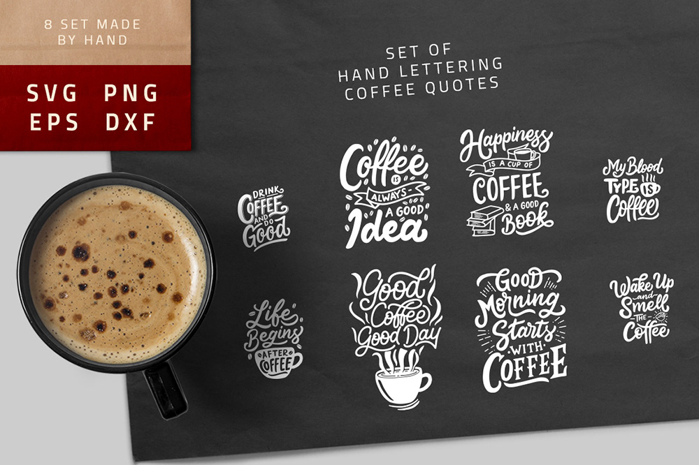 HAND LETTERING typography   Coffee cafe coffee quotes poster tshirt morning quotes Calligraphy   lettering