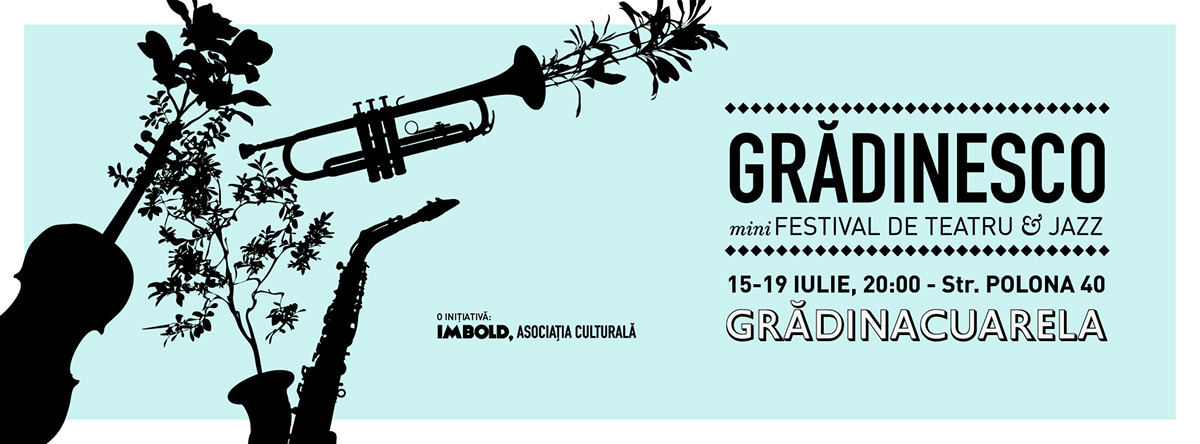 Gradinesco    art festival jazz music Theatre cultural event poster posters jazz concert visual identity jazz festival theatre posters