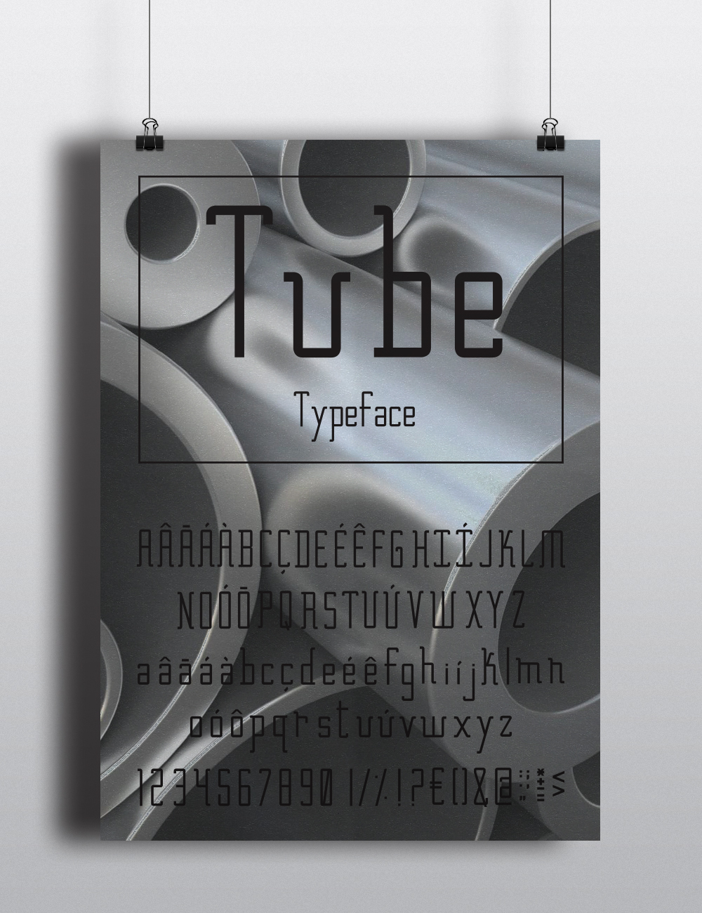 Typeface tube font
