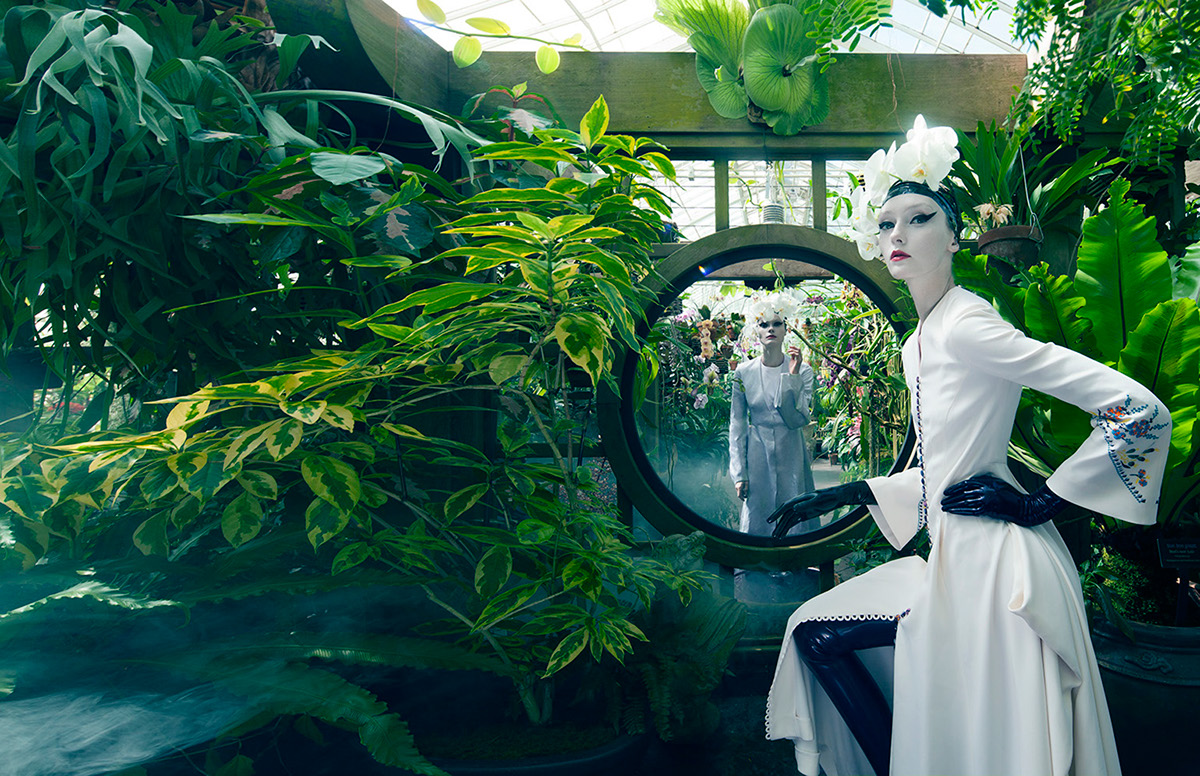 dreamy surreal fantasy editorial magazine beauty Dior location ethereal Magical latex