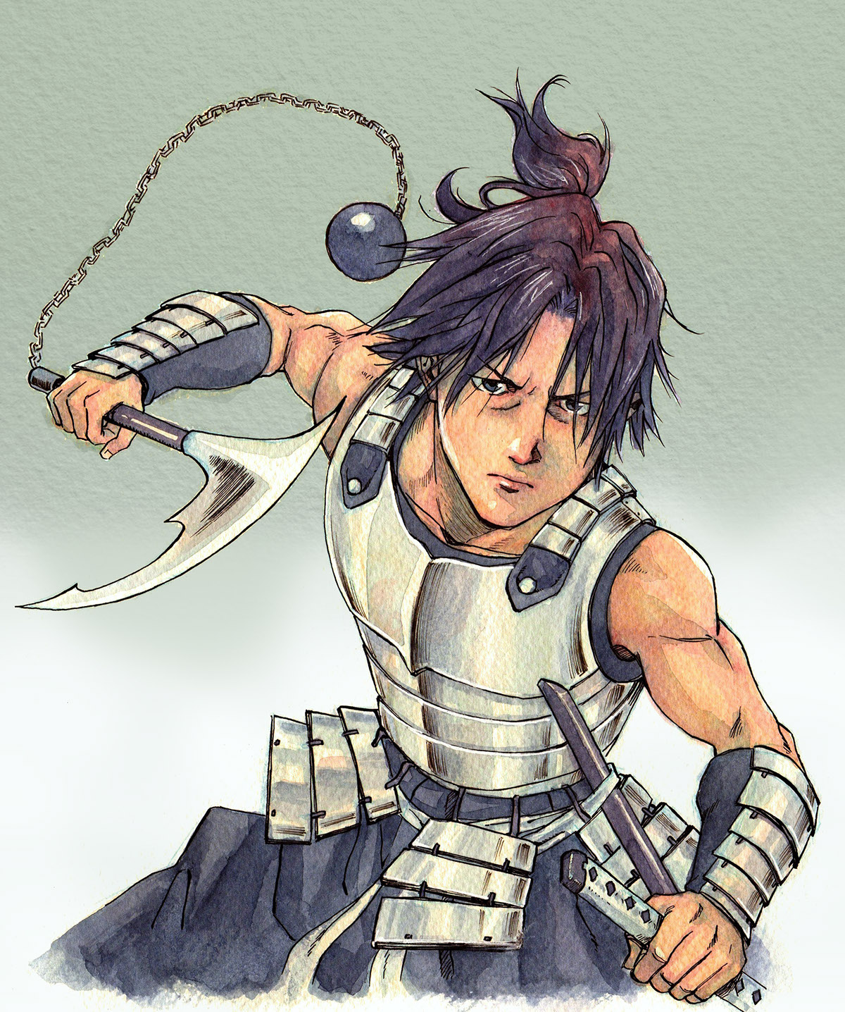 comic manga Project illust Character Original samurai anime watercolor ink traditional
