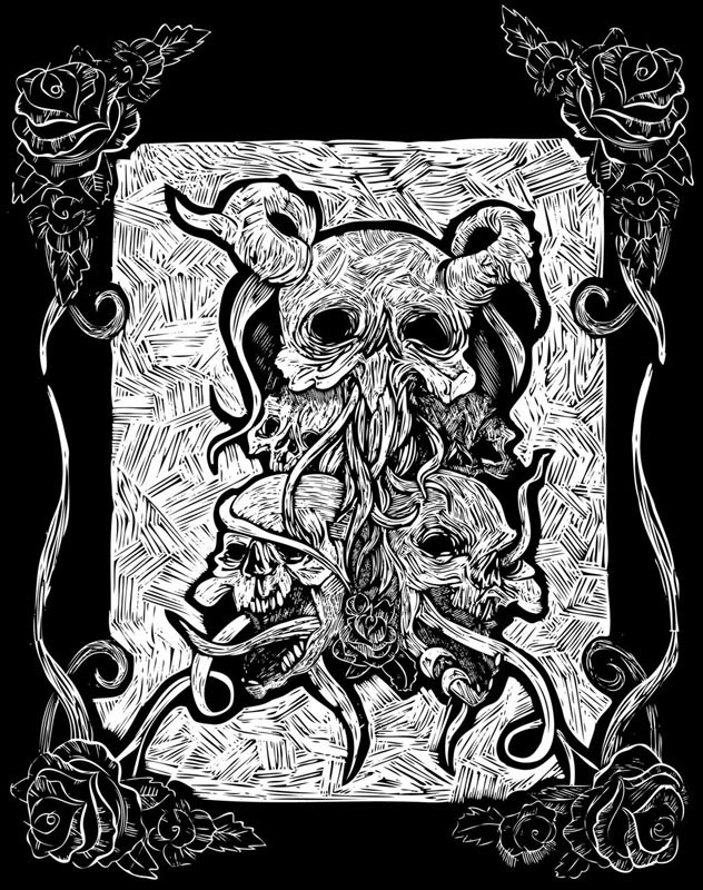 pro pain illustrations skulls muertos t-shirts