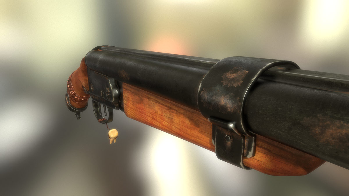 Maya 3dcoat texturing 3D shotgun fallout