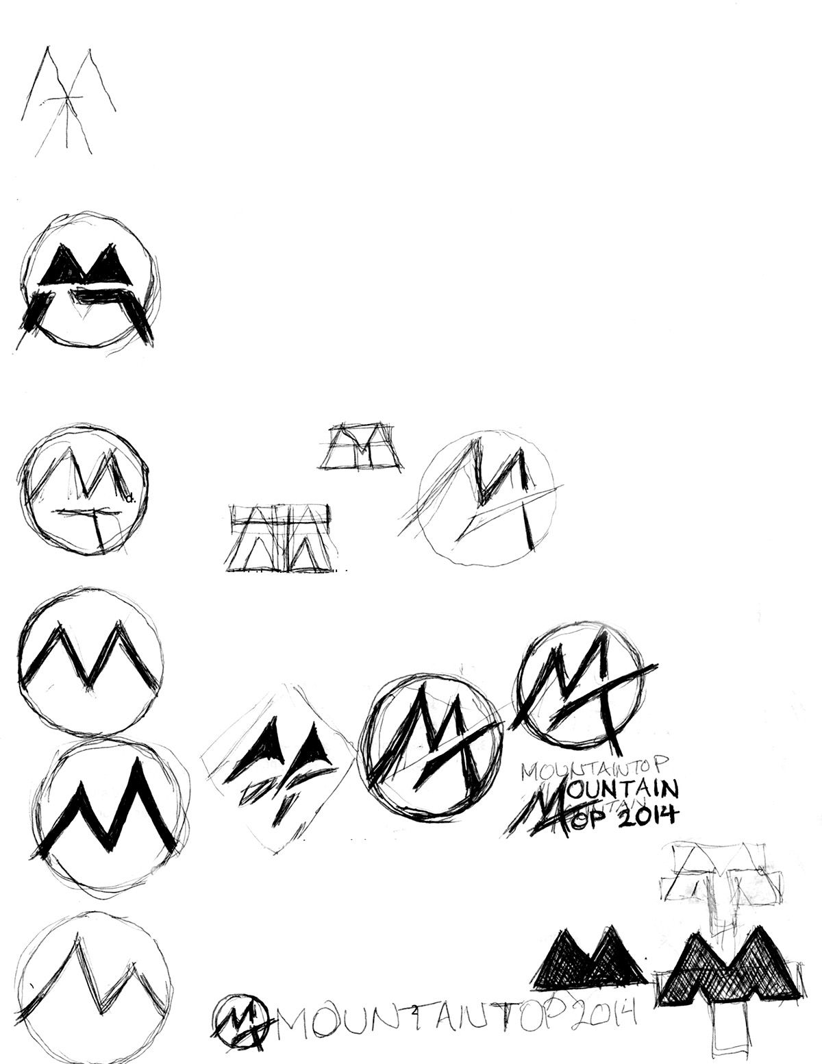 logo sketch design mountain top youth conference Christian