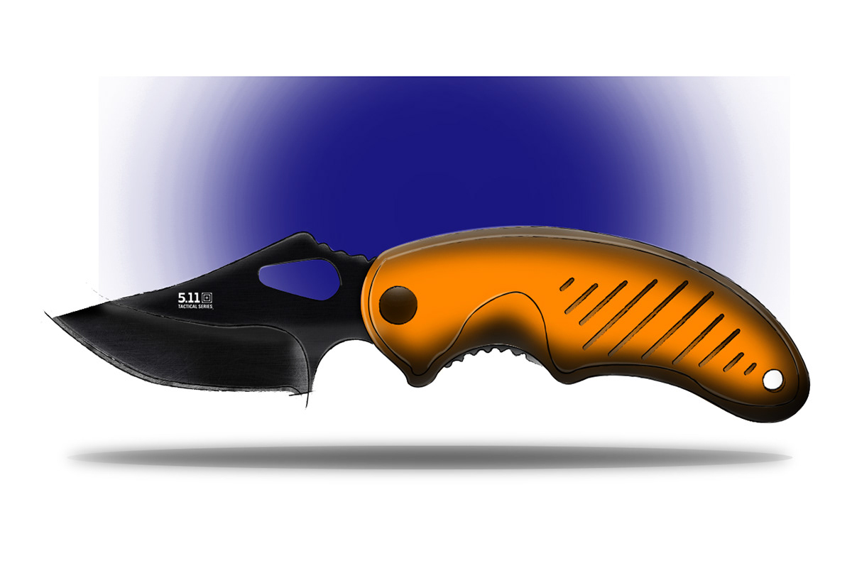 knives five eleven tactical photoshop rendering