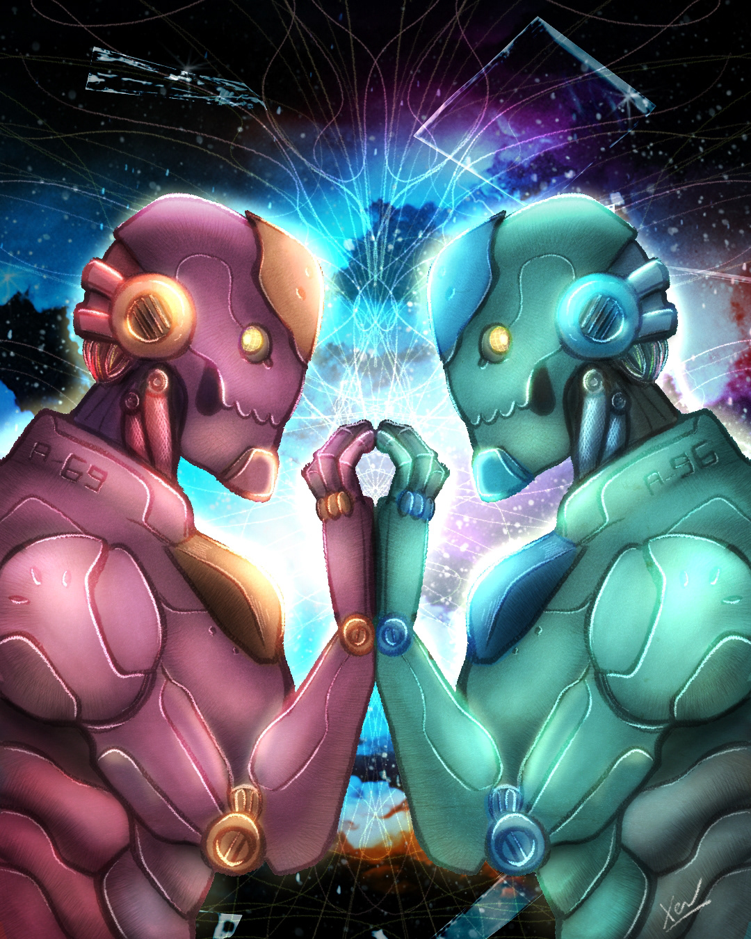 marchofrobots Scifi Cyberpunk concept art digital painting Character design  Digital Art  artwork