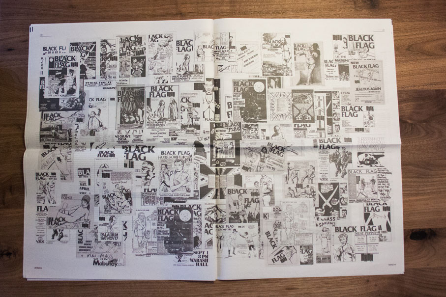 bandog magazine newspaper punk rock editorial design Henry Rollins fh vorarlberg intermedia Student work brand black and white broadsheet paper