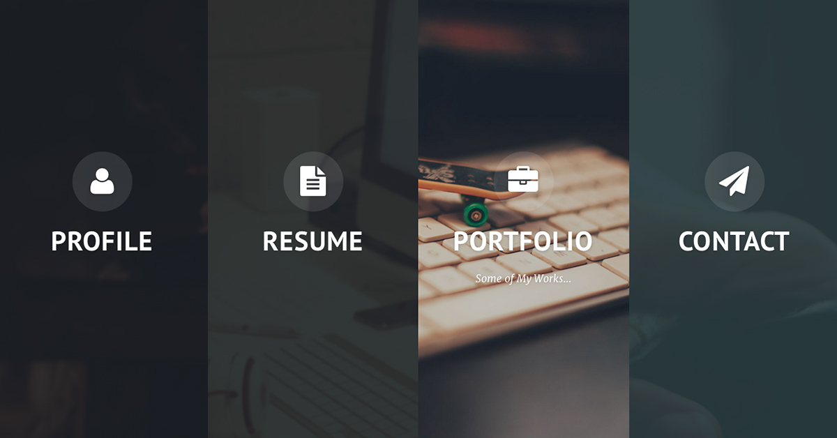 personal CV Resume portfolio Blog Web