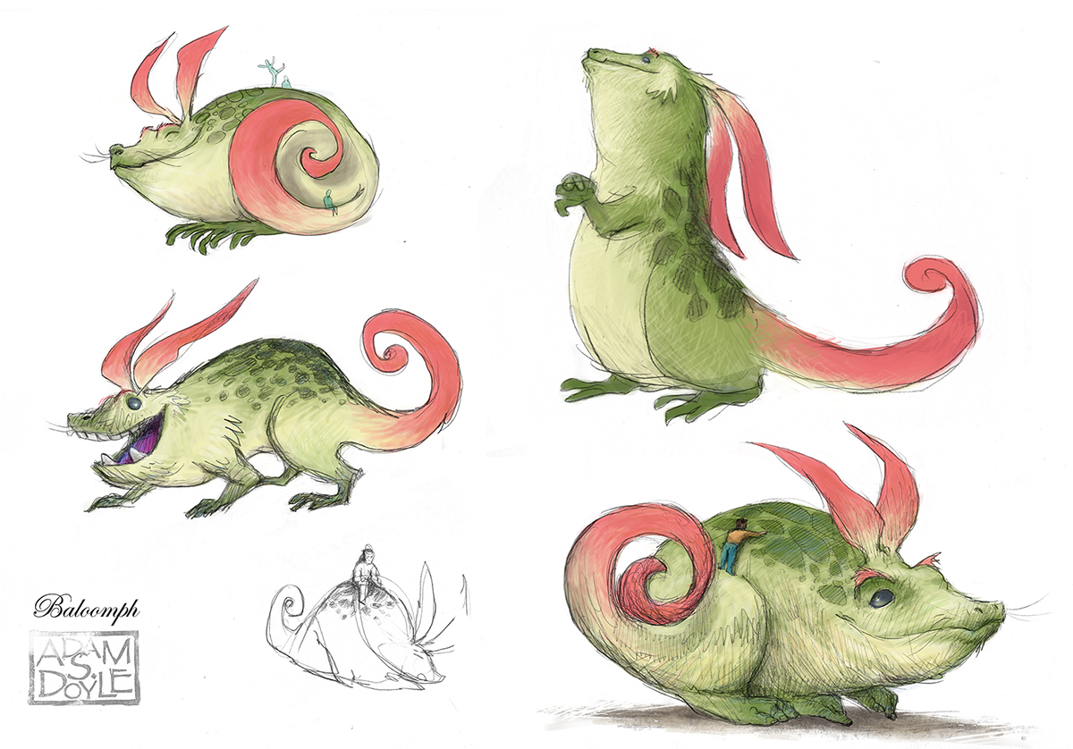 Adobe Portfolio children's Character Fun creature giant beast Lovable