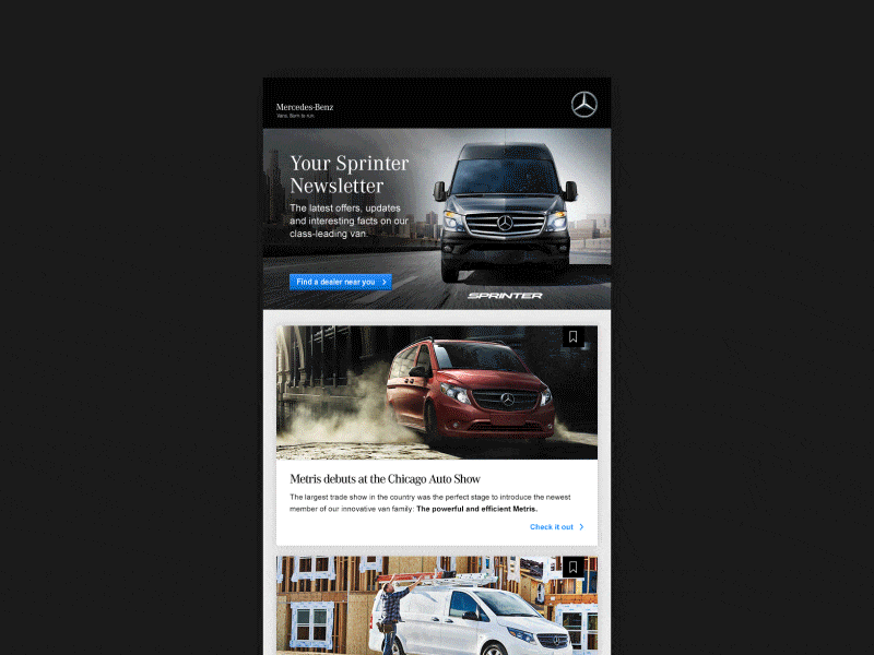 uiux UI newsletter mercedes digital Layout Website highlights Cars