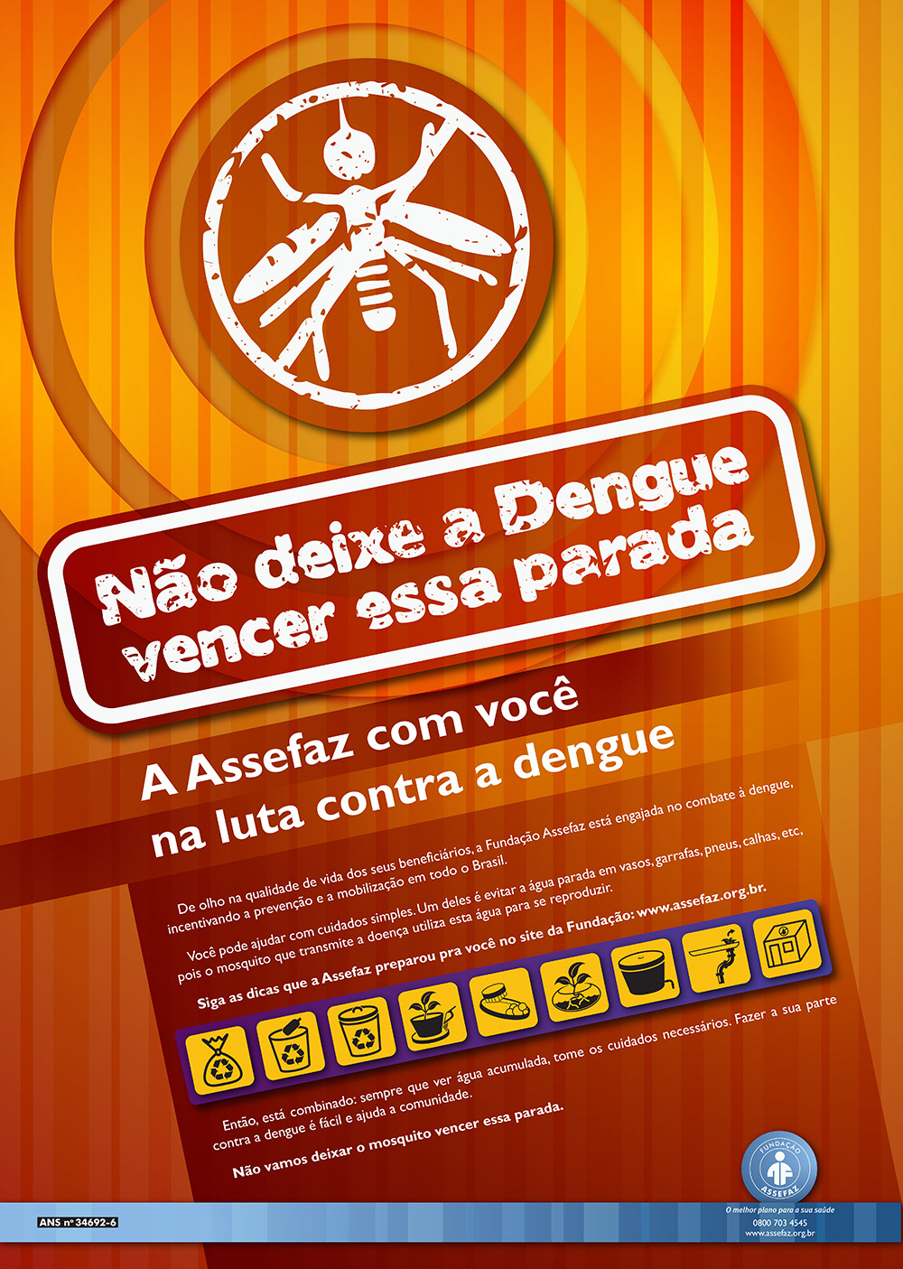 campaign dengue poster Icon logo