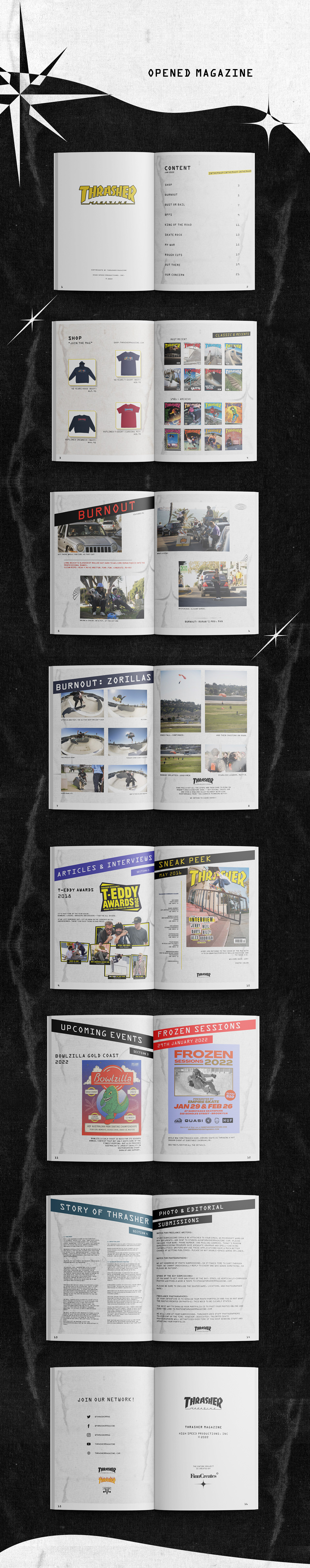 Advertising  design marketing   apparel brochure magazine print skateboarding streetwear Thrasher