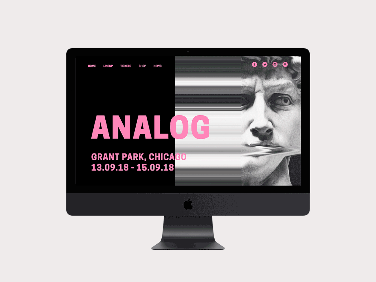 Adobe Portfolio Music Festival branding  design LILLI TODD festival kanye analog