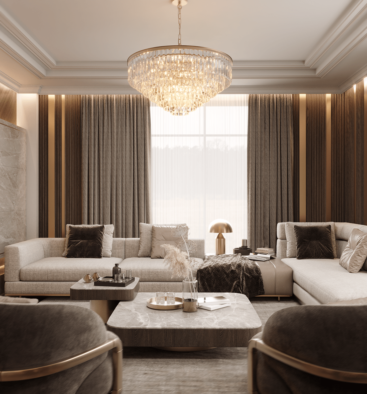 3D 3ds max architecture corona interior design  living livingroom modern visualization vray