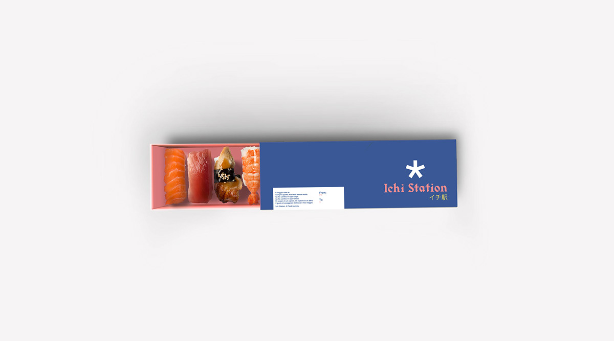 Food  Sushi restaurant japanese italian identity Packaging Label box postcard