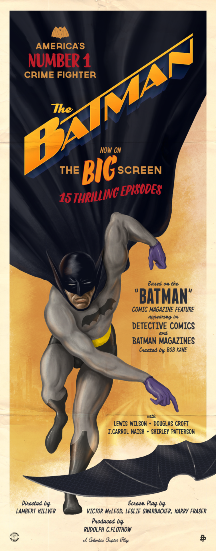 batman Poster Posse batman75 Batman 1939 vintage movie poster