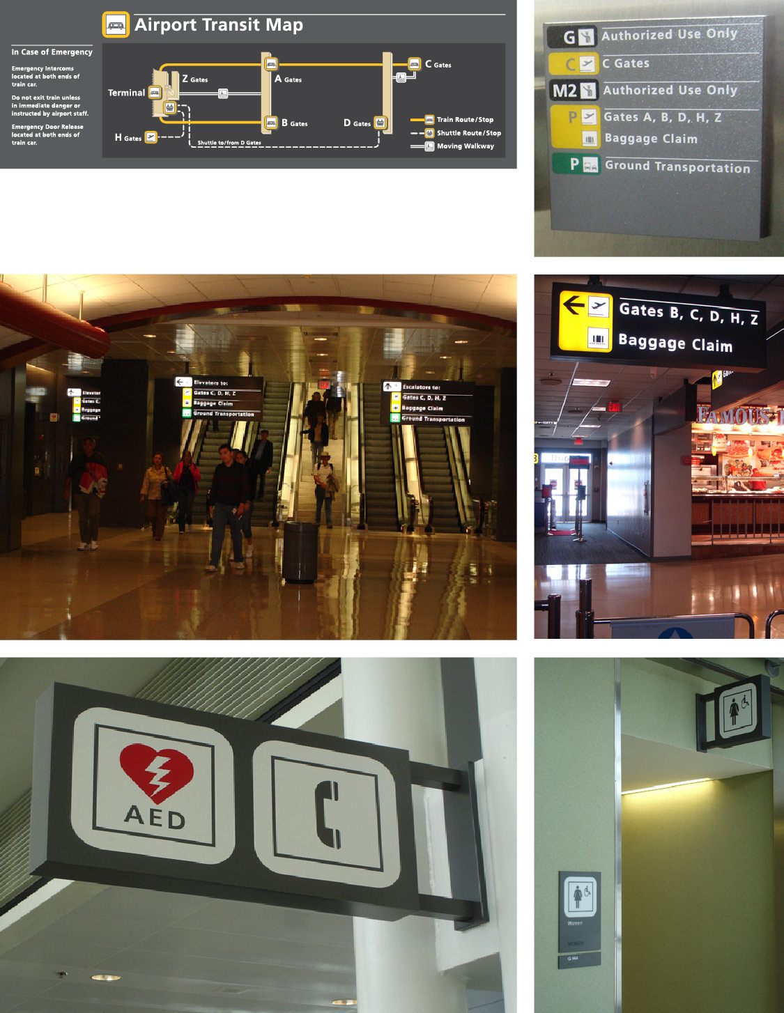 wayfinding signs maps airports graphics Signage