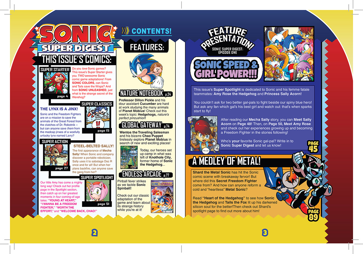 Sonic the Hedgehog SEGA Archie Comics Sonic Universe Sonic Super Digest Sonic Encyclopedia