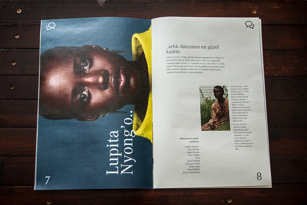editorial magazine Magazine design 76/5 marko book lupita Lupita Nyongo freud Dergi dergi tasarımı