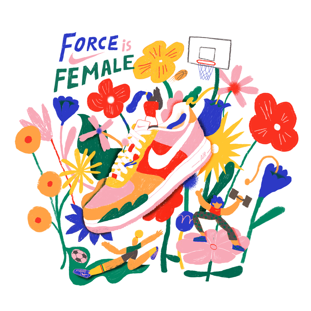 female sport Nike airforce force feminist