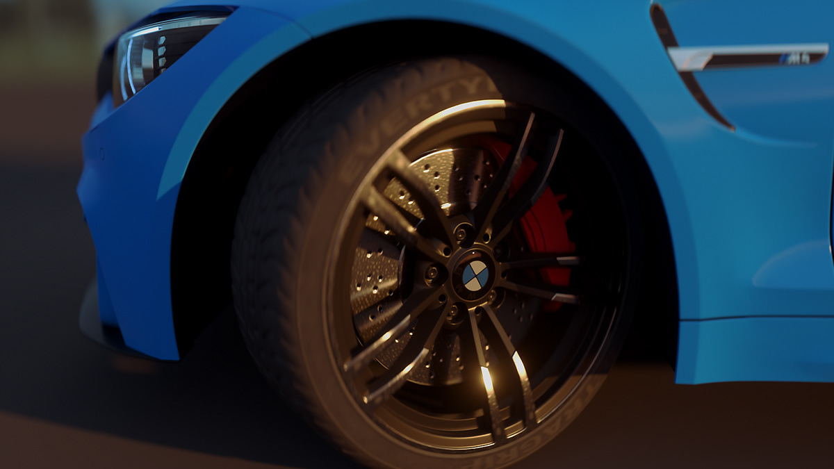 3D animation  BMW car cinema 4d drift octane Realism Render