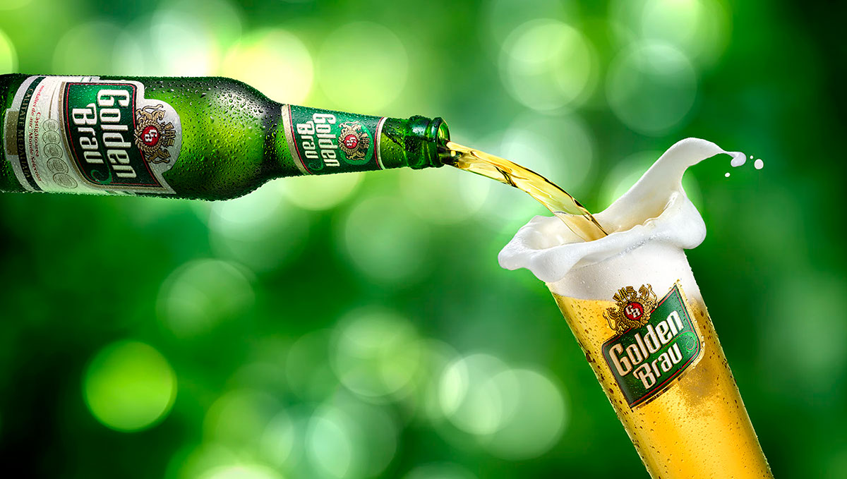 golden brau Macri Studio beer beverage alcoholic photomanipulation factory