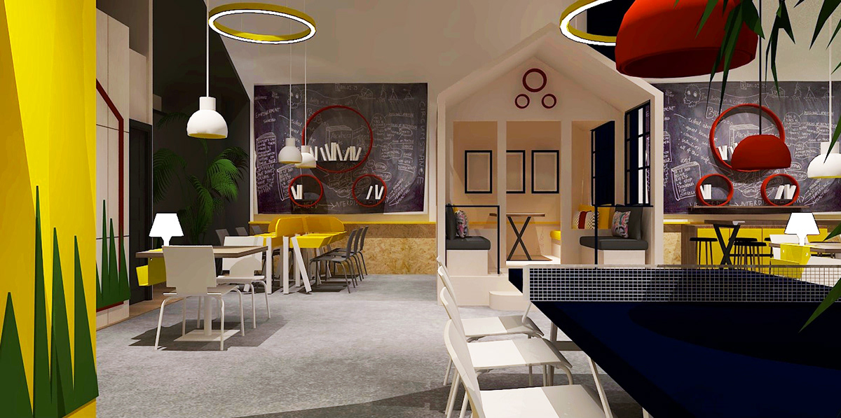 officedesign cafedesign   cool Space  Interior art design decoration ILKAYINEVLERI