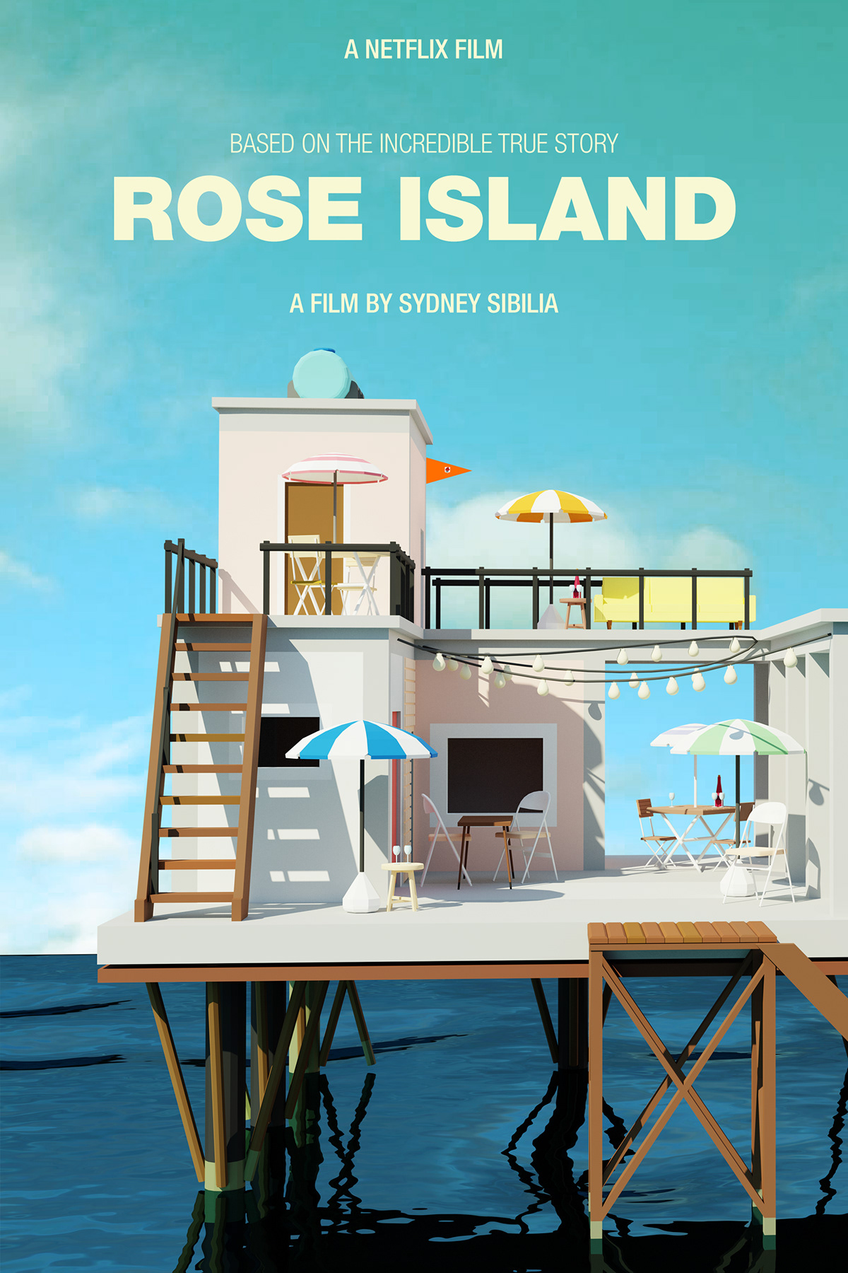 3dart 3dmodel Blenderart Island movieposter poster posterdesign Render rose roseisland