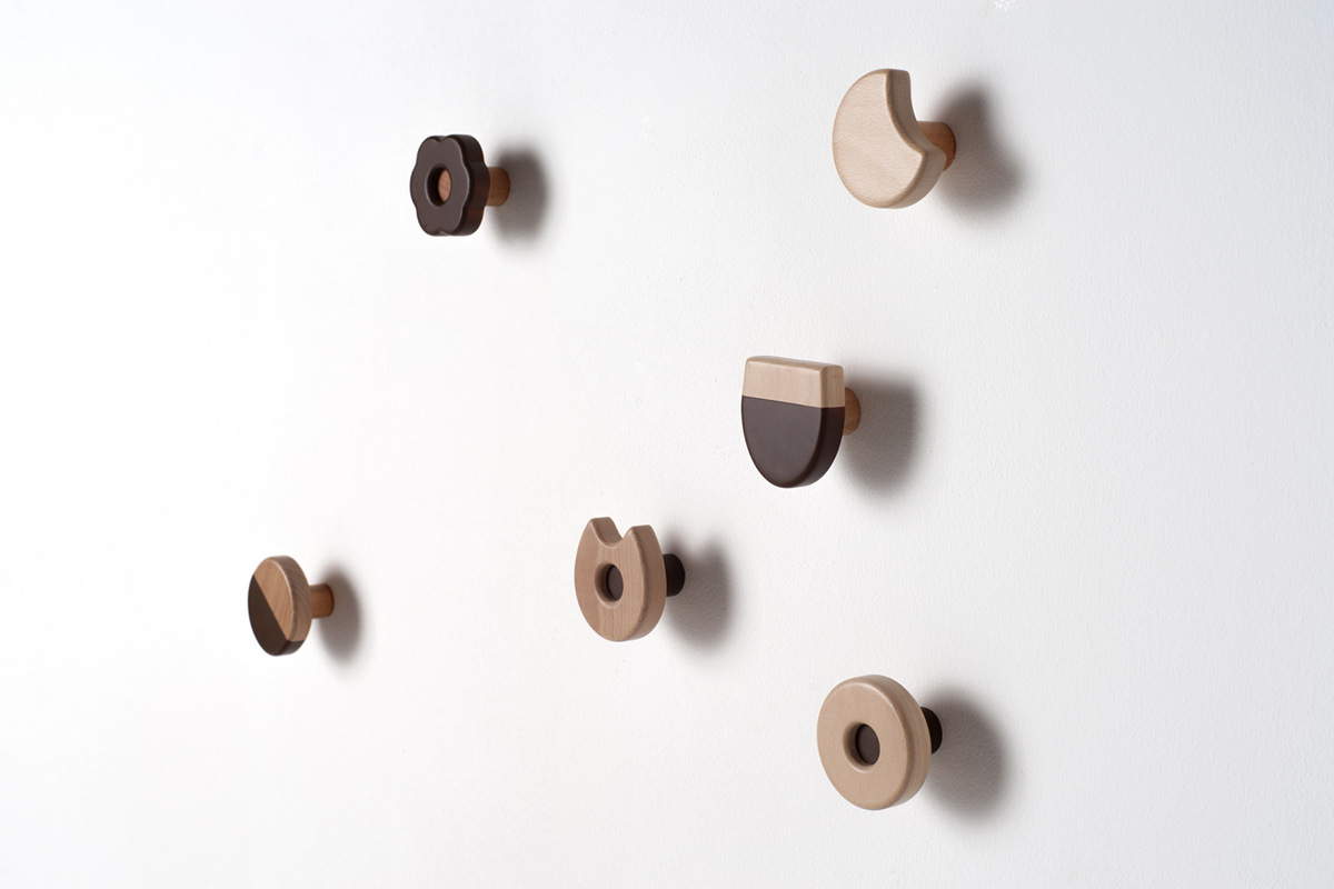 FROLLE design wood wall coat hanger delicious chocolate cream