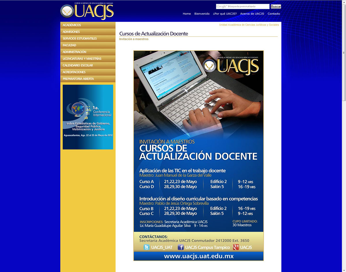 academic law escuela universidad uacjs sitio web rediseño