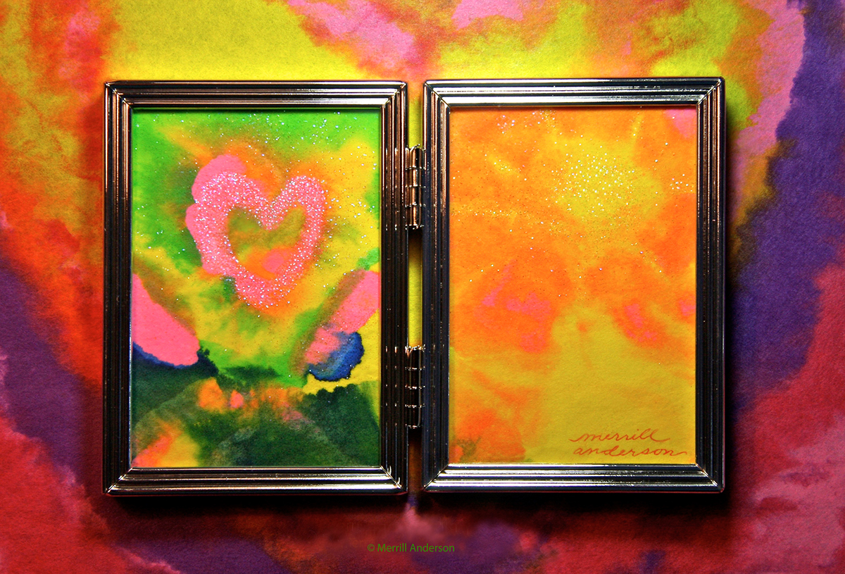 Adobe Portfolio miniatures Love hearts Sun light Paintings gifts inspiration sparkles