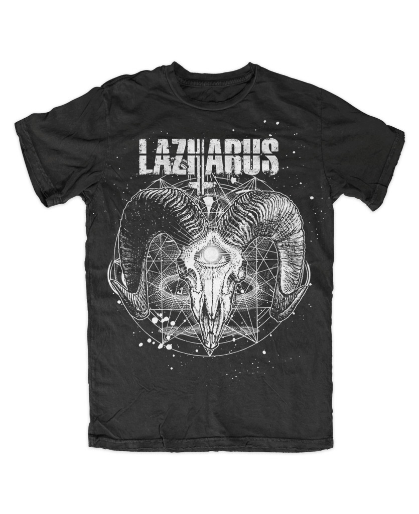 t-shirt lazharus goat eye snake geometric blood Ocult pagan antichrist logo madrid doom noise sludge