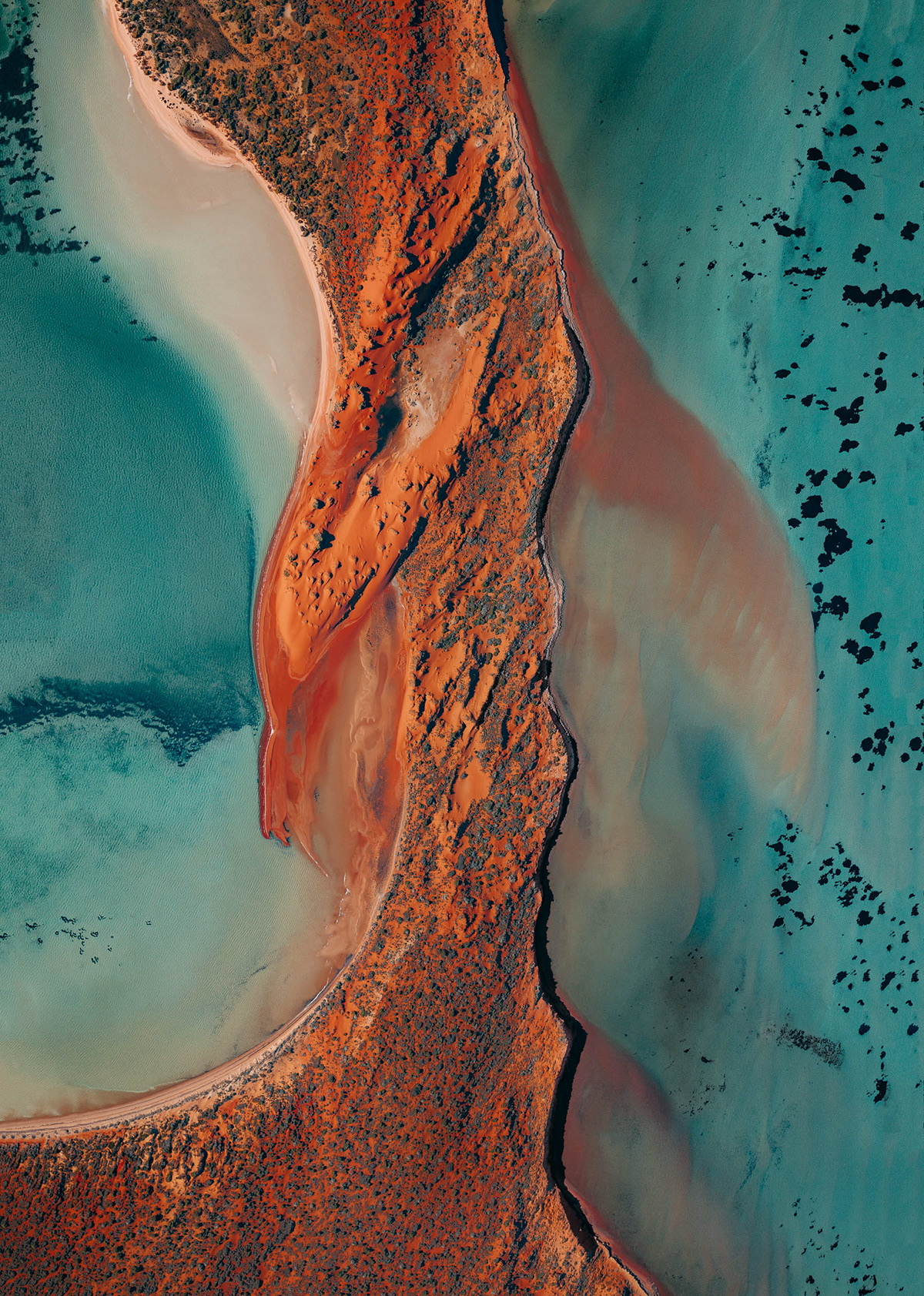 sand sea Ocean water Aerial Australia red turquoise drone fine art