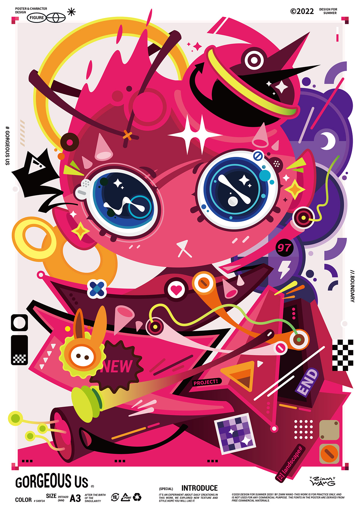 art Character design  colorful poster