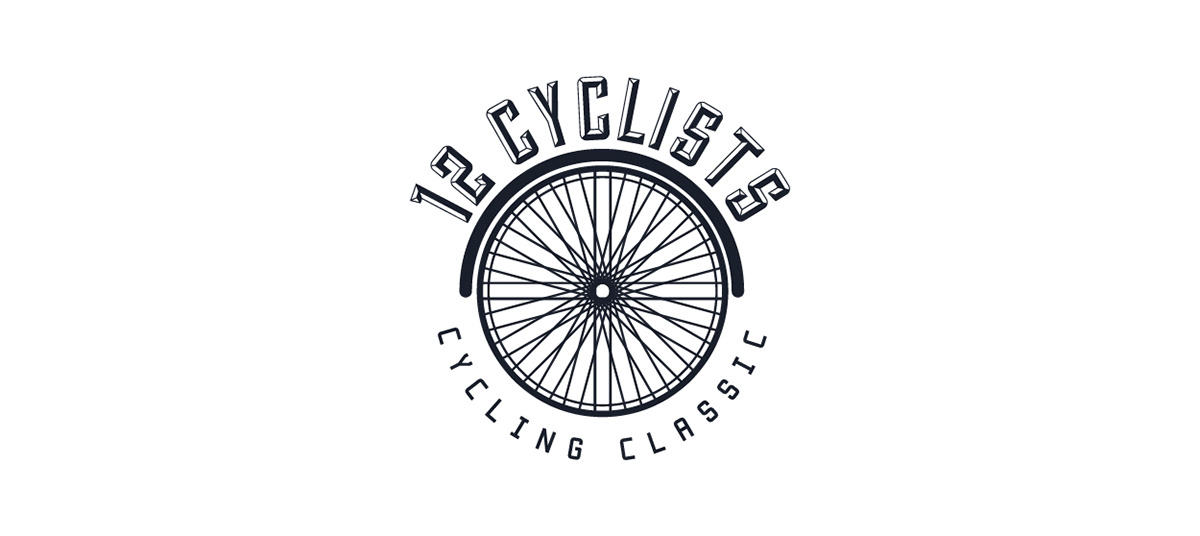 Bike Bicycle logo blue Stationery brand identity