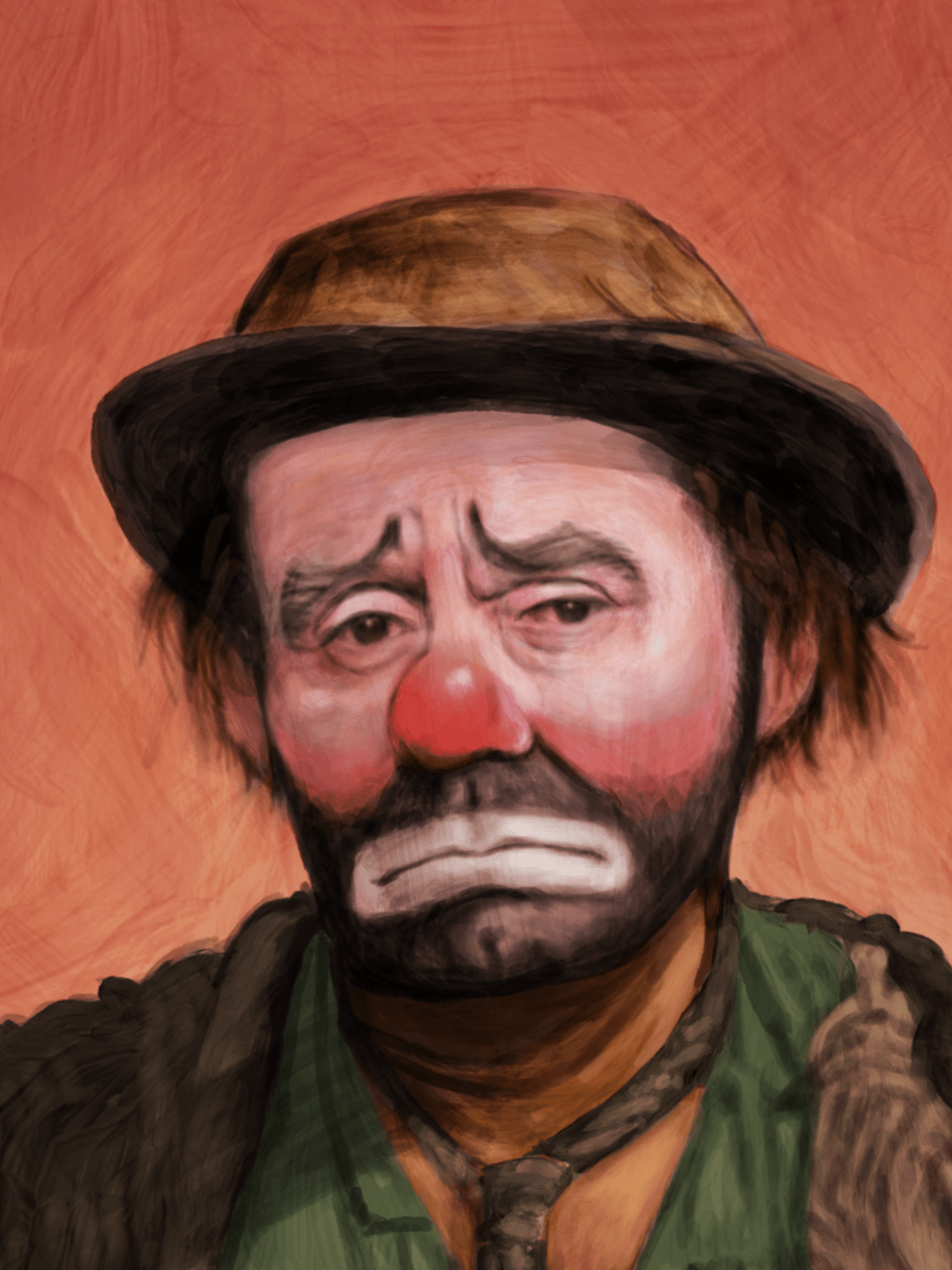 AdobeSketch clown Emmett Kelly