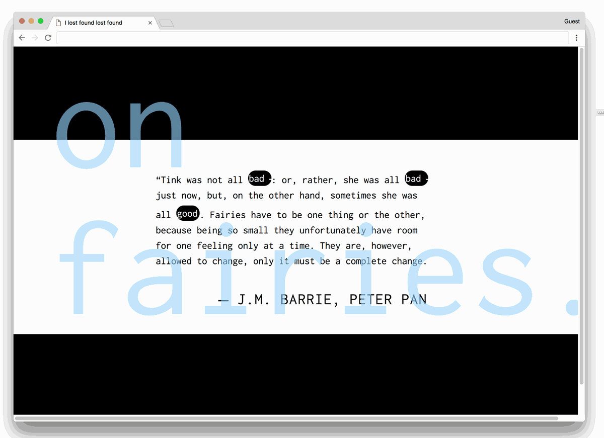 Web experiment test Quotes design typography   Window code
