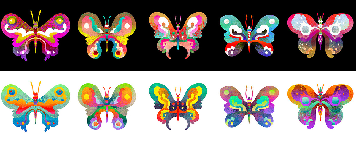 vector butterfly design