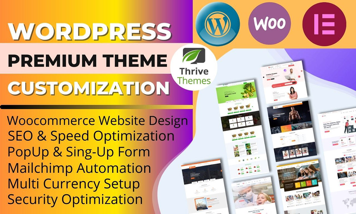 themeforest Ecommerce Woocommerce Wordpress Website elementor pro customization InstallWordpress themewordpress webdevelopement WordpressTheme