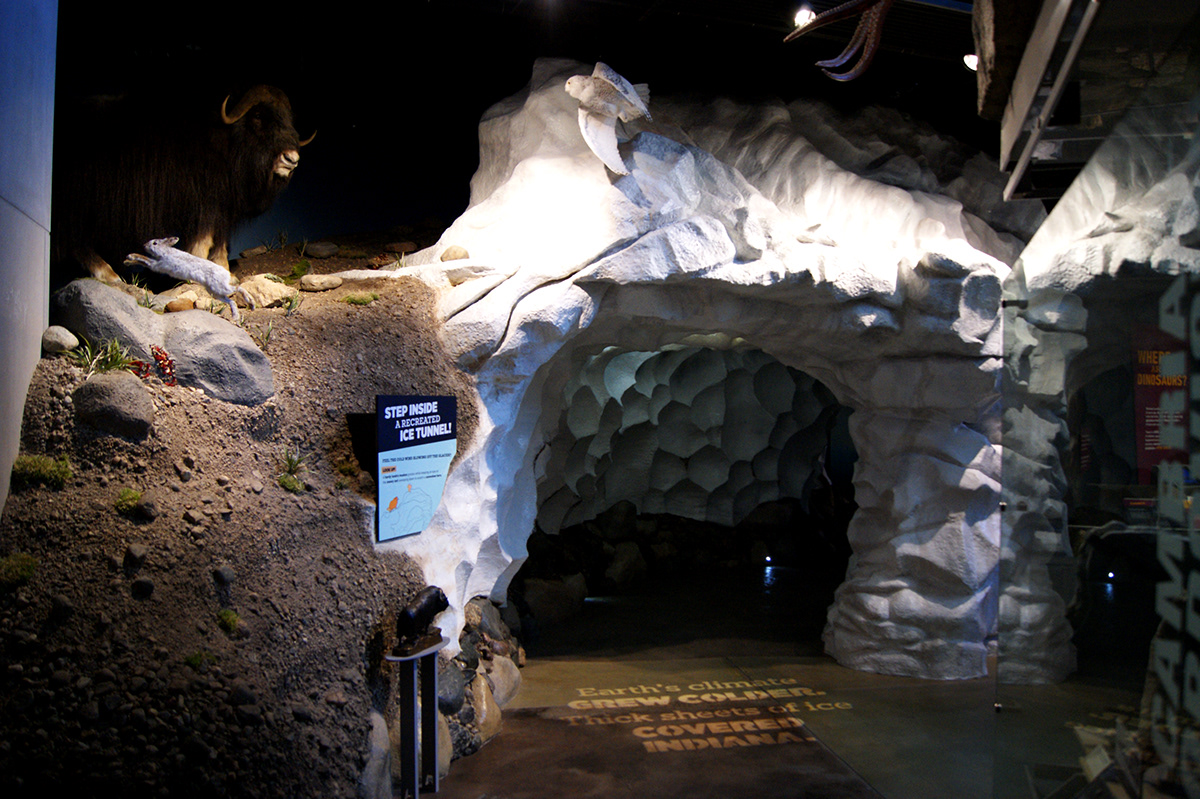 indiana museum ice age exhibit interactive geology archaeology history animal climate change