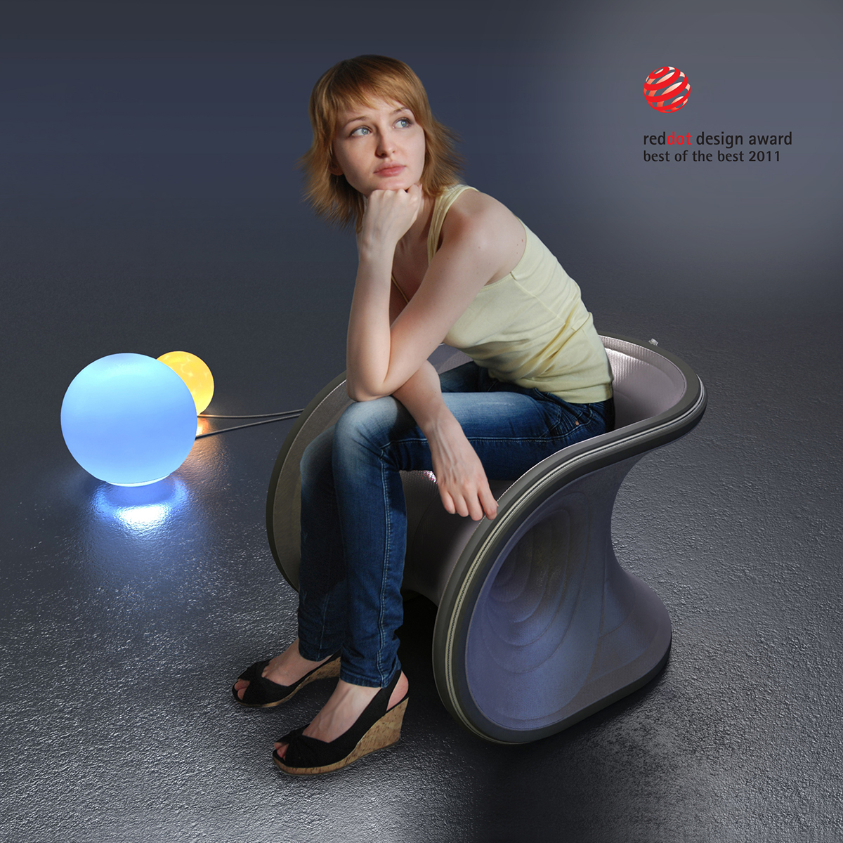 seat wormhole fold stretch Space  Zipper designanddesign reddot red-dot Red Dot award chair