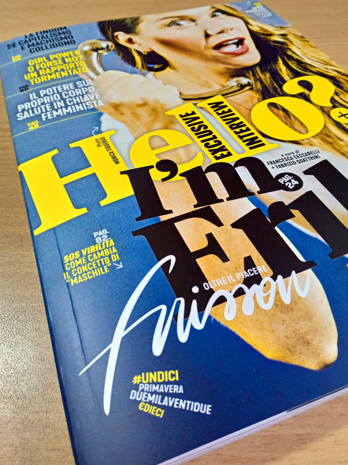 cover design editorial design  erika lust Francesco Mazzenga Frisson Magazine indie magazine Magazine design oltreilpiacere