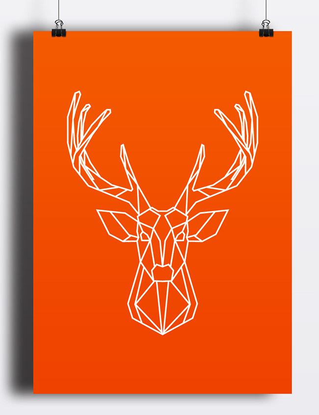 animal illustrate deer symmetry graphic team Icon sport