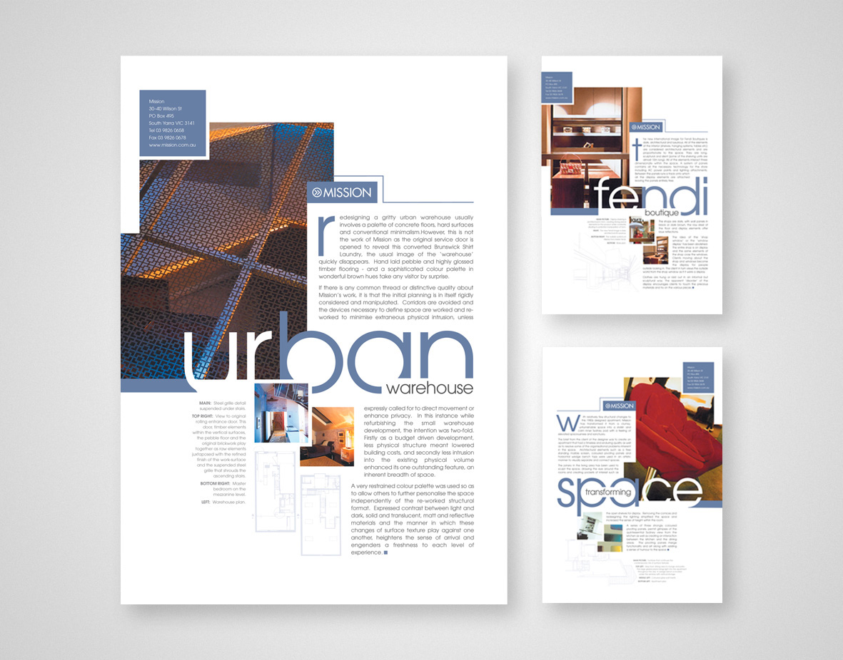 magazine layout designer interiors Home Living boutique warehouse Fashion Store fashion editorial