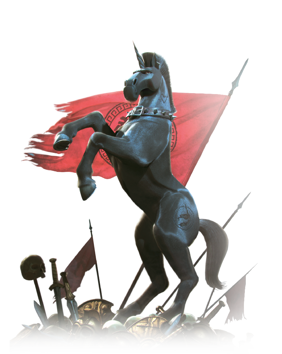 unicorn trojan unicorn trojan horse skeleton animations vfx Games Gaming festival Event conference