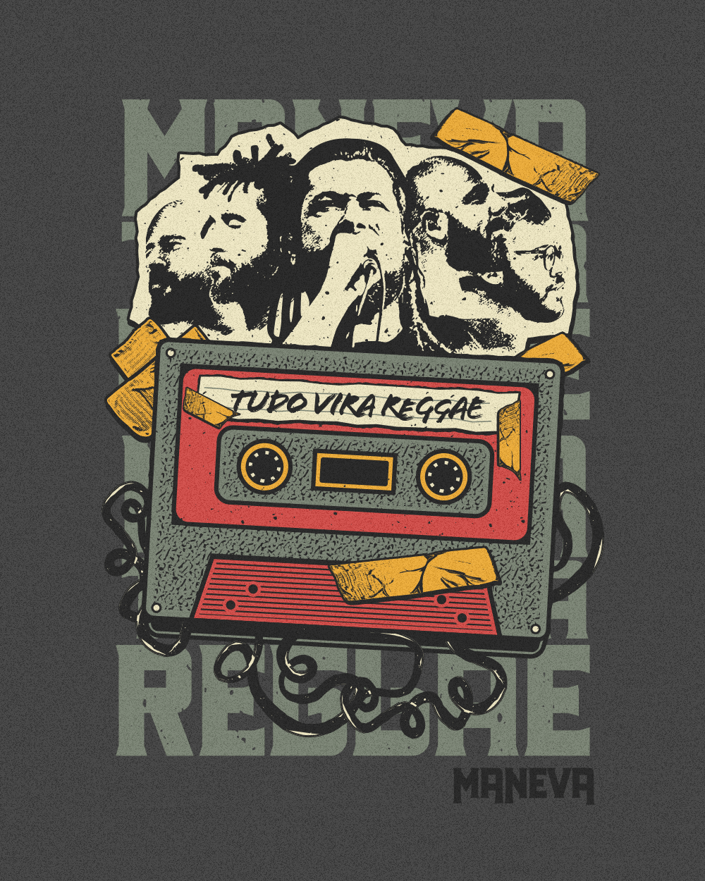 band Maneva Merch merchandise reggae universal vector vintage