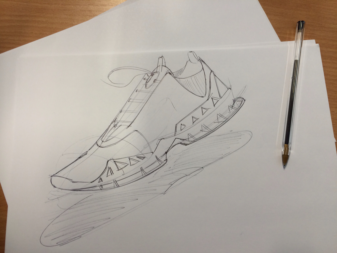 sketching footwear